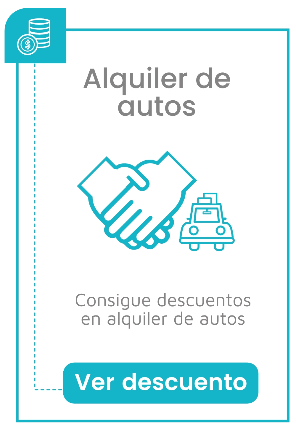 tarjetica alquiler de autos caminito amor blanco 2